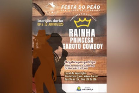 Escolha da Rainha , Princesa e Garoto Cowboy  da Festa do  Peão de Santa Cruz da Esperança-Sp